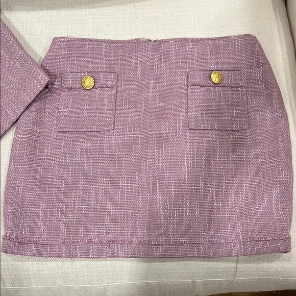 Bishop + young purple tweed top & skirt set - Picture 3 of 8